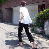 Ins Super Fire T-Shirt Women's Short-Sleeved Korean Version Of Summer Loose White Casual Ponve Blouse Dolls