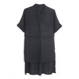 2026 Summer Dress New Korean Version Of The Long-Sized Women's Loose Short-Sleeved Chiffon Women's Shirt