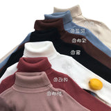 Spring And Autumn Blouse New Korean Version Of The Slime With High-Necked Long-Sleeved Bottom Shirt Thin Sweater Knitted Sweater Tide