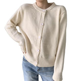 Scented Taro Purple Sweater Women's Cardigan Coat Women's College Style 2026 Autumn New Women's Korean Version Of Long-Sleeved Solid Color Top