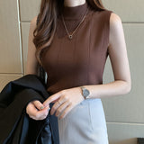 Official Website Image Activity Burst 13 Colors 2026 Spring And Summer New Ice Silk Knitted Vest Sleeveless Top Sleeveless Sling Tide