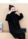 Large-Size Women's Autumn And Winter Thicker Corduroy Dress 2026 New Medium And Long Collar Plus Velvet Winter Skirt