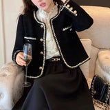 2026 Spring And Autumn French Small Fragrant Coat Women's Spring And Autumn Short Retro High-End Temperament Coarse Flowers On The Top