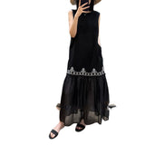 Leyal Linen Chinese Sleeveless Dress Women 2026 Summer New French Long Skirt Tide