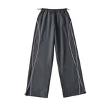 Spice Girls White Striped Straight-Fitting Casual Sports Arc Design Niche Loose Trousers Drag Ground Leg Length