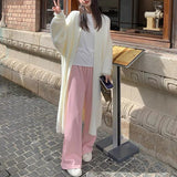 Imitation Of The Stinger Temperament Long Over The Knee Sweater Cardigan Women Autumn And Winter New Lazy Wind Loose Thick Knit Coat