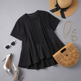 A Large Number Of Products Light Retro Chiffon Splicing Coat Women 2026 Summer New Set Of Short-Sleeved Shirt