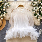 2026 Early Spring New Chiffon Shirt French Temperament Famous æÂñÞ Öå Lace Slings Two Women
