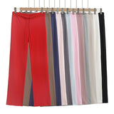 Spice Girls Casual Waist Thread Straight Sleet Sleet Trousers Casual Trousers Women's New Trousers