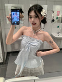 Design Wood Ear Lace Braid Vest Women's Summer Minority Age To Collect Waist Thin Sleeveless Pure Desire Blouse