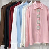 Euro 2026 New Niche Heavy Design Shirt Sex To Loose Long-Sleeved Women's Shirt Top