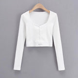Spice Girls Blogger Summer Loose Sticker V Collar Blouse Long Sleeve Short-Sleeved T-Shirt