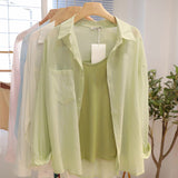 New Fashion Slimming Small Small Sleeves Thin Thin Sunscreen Shirt Women's Summer Korean Version Of Loose Cardigan Coat Female Trend