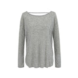 Twisting Back Sunscreen T-Shirts In The Long-Sleeved Autumn With A New T-Shirt Collar