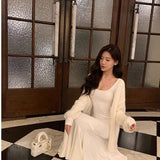 Black Long-Sleeved Dress Women's Autumn 2025 New High-End Fish Tail Waist Sexy Backpack Hip Skirt