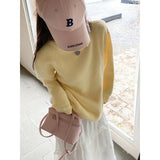 KANING Candy Round-Neck Knitted Shirt 2026 Autumn And Winter New Lazy Wind Casual Bottom With Sweater