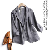 Spring New Small Suit Jacket Women 2026 Thin Short Version Of The Female Decoration Body Size Seven-Sleeve Suit