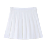 Safety Pants + Zipper + Button-Downed Skirt JK Uniform Korean Fashion Student Skirt Half Skirt Skirt
