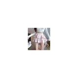 Lace Splicing With Half-Dress Lady Summer High Waist Thin A Word Ponmp Short Skirt Sweet Spicy Folded Skirt