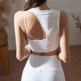 Beauty Design Sling Sling Vest Women's Summer Sports With Breast Pad Yoga Suit Sexy Inside A Short Fitness Top
