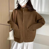 KANING Spur Jersey Knitted 2026 Autumn Half-Neck Sweater Jacket