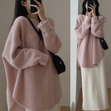 KANING Korean Version Of Gentle Lazy Wind Knitted Women 2026 Autumn And Winter New Solid Color Jacket Sweater Women