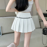 Purely Want Sweet And Spicy Bow Jk Folded Skirt Girl Summer New College Girl Group Half-Dress Skirt