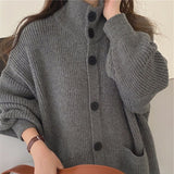 Korean Version Of The Lazy Wind In The Long Knitted Cardigan Women 2026 Autumn And Winter Atmosphere Thicker Sweater Jacket