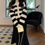 Autumn And Winter New Gentle Wind High Waist Temperament Knitted Half Dress Woman Thin A Word Fishtail Half Skirt