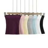 Pure-Want Summer Sleeveless Chest Pads With Chest Vest To Collect Short Skinny Bottom Top