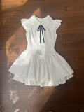 French Gentle Wind Design With Bow Tie Dress 2026 Summer New Temperament Sweet Ponmp Dress
