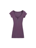 Spice Girls New Solid Color 2025 Summer Babes Heart Collar Thin Ass Hip Dress Skirt