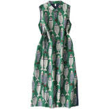 Cheongsam Improved Summer New Jasmin National Style Retro Print Buckle Sleeveless Dress Thin Dress Small Fresh