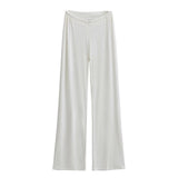 Purely Want Girl V Waist Zipper Display Thin Leg Trousers Leg Long Vertical Trousers Home Comfortable Yoga Pants