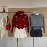 KANING Round-Neck Sweet Bow Knitted Cardigan 2026 Autumn And Winter New Design Sense Niche Sweater Coat Woman