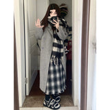 2025 Autumn And Winter New Wool Coat Female Korean Version Of Loose Temperament Elegant Long Coat Outside The Female
