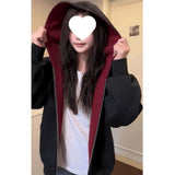 Hidden Pocket Sweater Men And Women 2026 Early Spring Heavy Hit Color Double Zipper Design Feeling Couple Coat