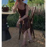 Julie French Sexy Pure Lust Lace Slings To Close The Waist To Repair The Hip Dress Woman 2026 Summer Dress Tide