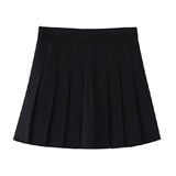 Four Seasons Short Dress Women's Hundredfolded Dress JK Uniform Skirt Fashion Half-Sleep (Long + Safety Pants + Zipper + Button)