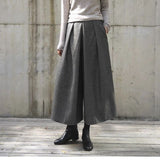 2026 Autumn And Winter New Skirts Loose Broad Leg Pants Nine Trousers Hair, Tight Waist Wide Leg Pants