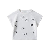 Sweet Hottie Bows Short-Sleeved Summer Round-Neck Fashion Short-Term Navel Bottom Shirt T-Shirt Three-Dimensional Personality