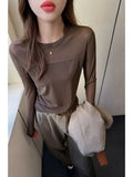 2026 Double-Layer Mesh New Mesh Jersey Sleeker Fashion T-Shirt Dress T-Shirt Girl