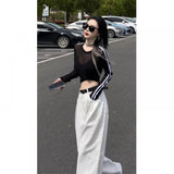 Hottie Sexy Perspective Mesh Long-Sleeved T-Shirt Girl Spring And Summer New Slim Slimming Sun Protection Shirt Clothes