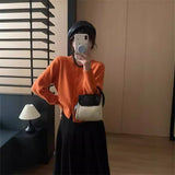 KANING Round Collar Love Buckle Knitted Coat 2026 Autumn New Design Sweater Outside Female