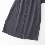 Cotton Plaid Summer Loose Shirt Long Dress Large New Short-Sleeved Summer Shirt Women's Dress