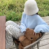 KANING Candy Round-Neck Knitted Shirt 2026 Autumn And Winter New Lazy Wind Casual Bottom With Sweater