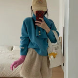 KANING Korean Lazy Sweater 2026 New Winter Fashion Exploding Scarf Knitted T-Shirt