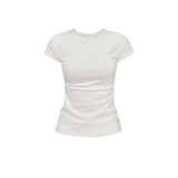 2026 New Round Collar Slimming Simple Temperament Commuting Han Linen Short-Sleeved T-Shirt Dress