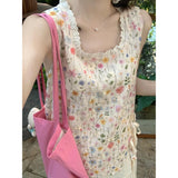 Tea Break French Small Fresh Embroidered Laceless Waistcoat Women's Summer New Seaside Vacation Lace Collar Top
