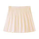 Safety Pants + Zipper + Button-Downed Skirt JK Uniform Korean Fashion Student Skirt Half Skirt Skirt